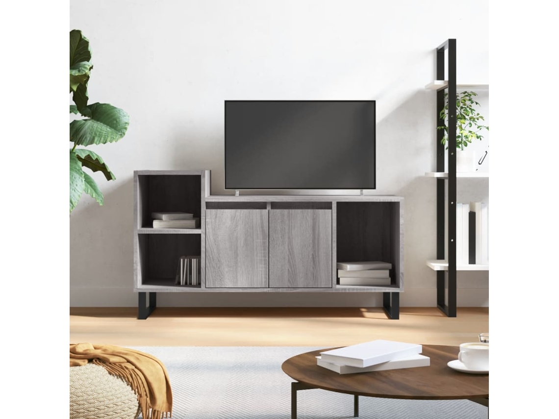 Vidaxl Móvel De Tv 100x35x55 Cm Derivados De Madeira Cinzento Sonoma