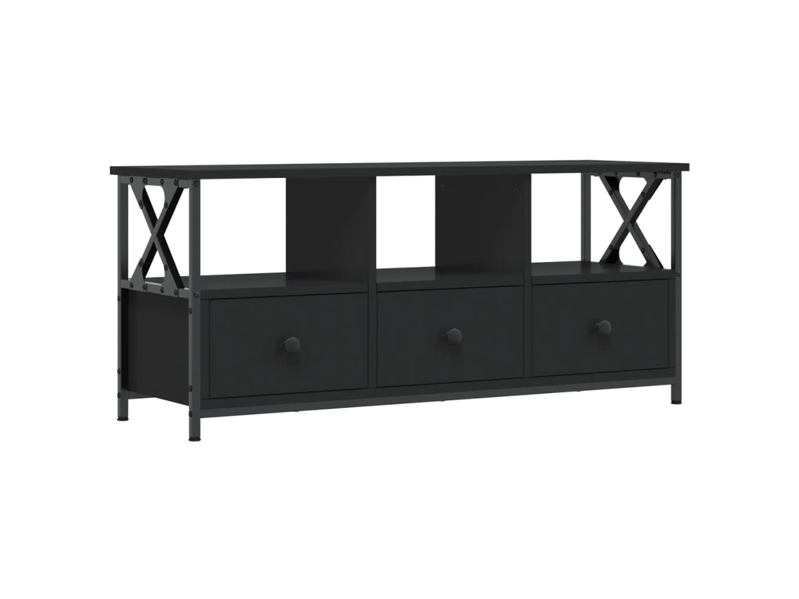 Tv Cabinet, Tv Cabinets Vidaxl Preto Madeira Processada (n/a)