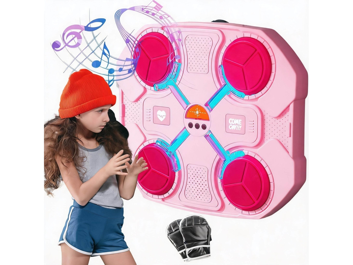 Máquina de Boxe Bluetooth para Treinamento, Suporte de Parede para Socos Rosa DIGITALLAB