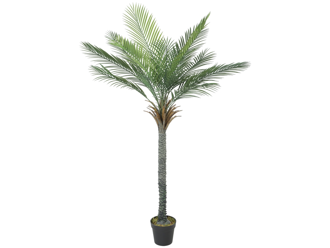 Planta Artificial Decorativa 180 Cm Palmeira Artificial com Vaso e Folhas para Interior Verde LAMAISON