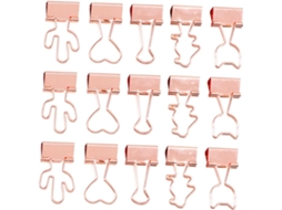 Conjunto De 15 Clips Metálicos Criativos E Adoráveis ​​​​Papelaria Em Formato Cacto, Gato E Pinguim Da Gadpiparty Para