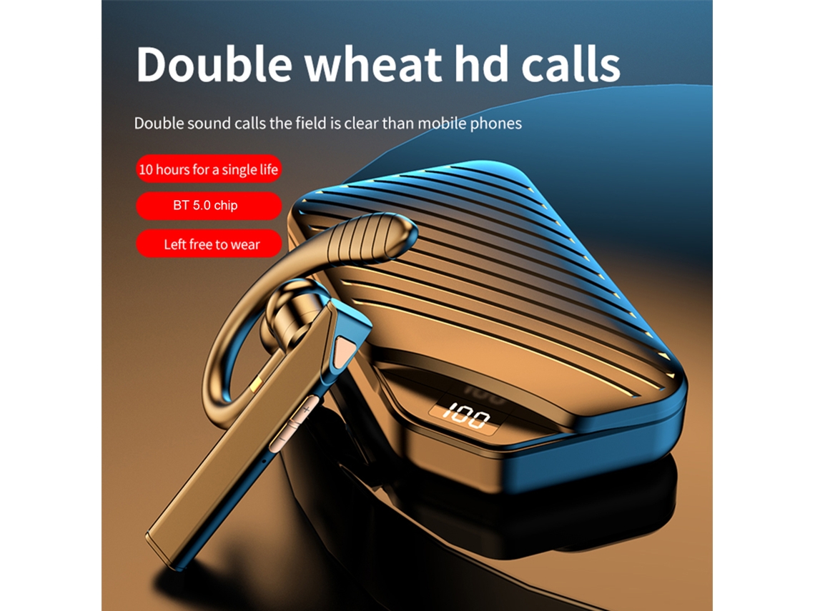 Fone de Ouvido Bluetooth Fone de Ouvido Sem Fio para Negócios com Gancho Mono EOOCOO (microfone com Cancelamento de Ruído Bluetooth 5.0)