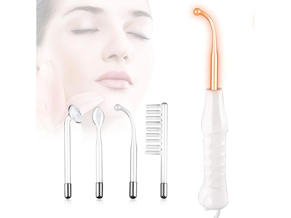 Massageador Facial De Alta Frequência 4 Em 1 Massageador Facial De Frequência Portátil Conjunto De Máquina De Firmeza Para Cuidados Faciais Yizhood