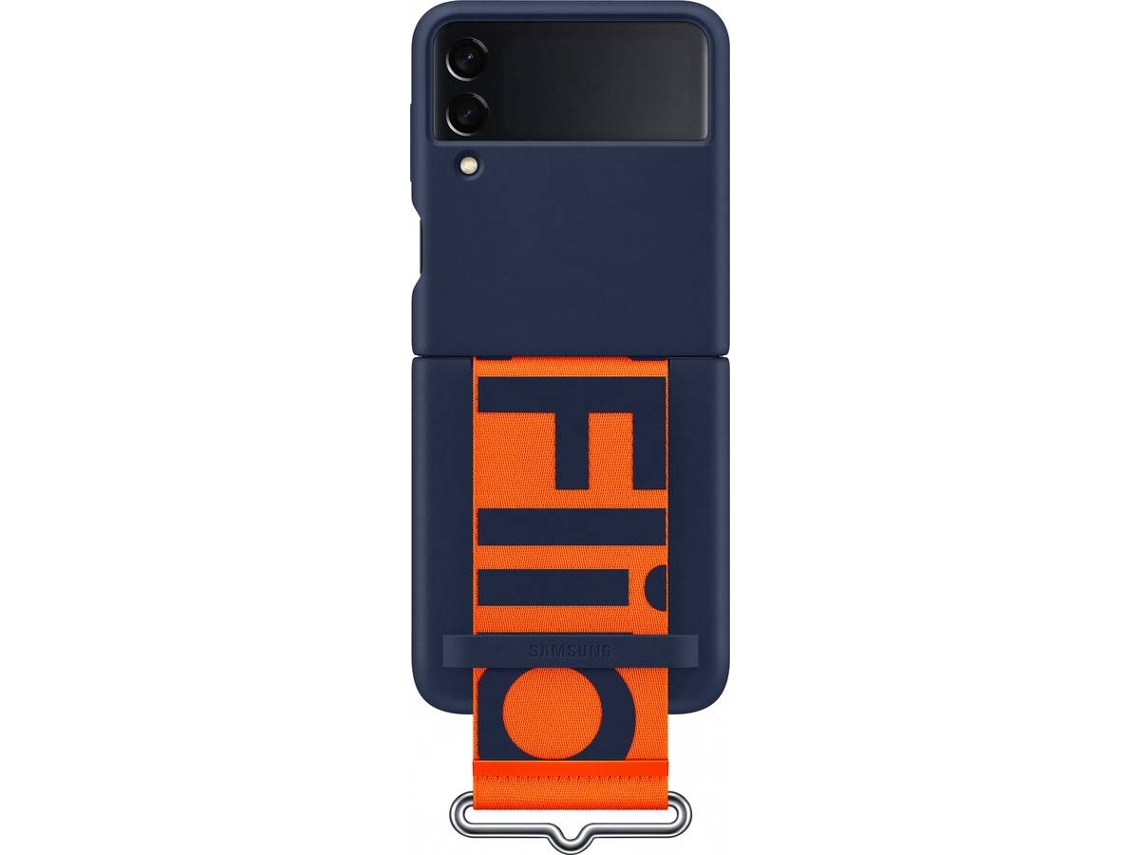 Capa com Anel SAMSUNG Zflip 3 Silicone Azul