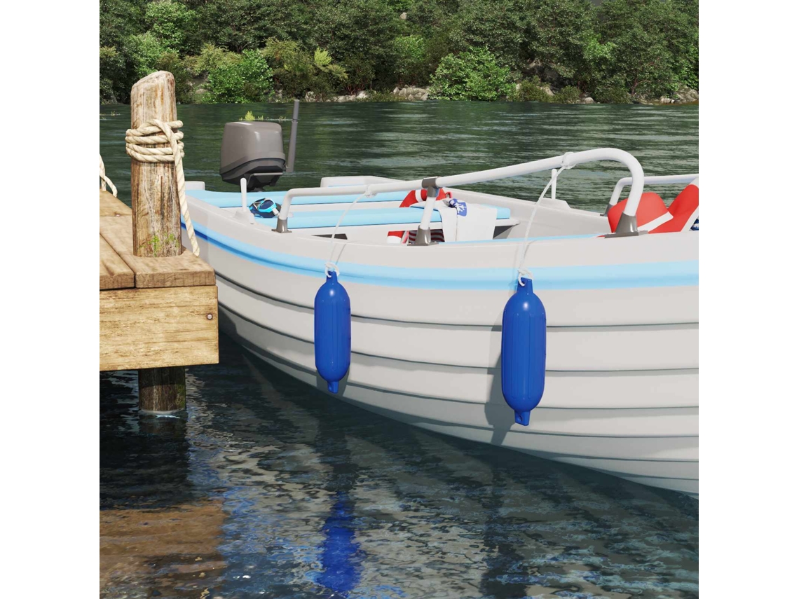 Vidaxl Bóias Para Barco 2 Unid. Ø 11 X 40 Cm Azul Pvc