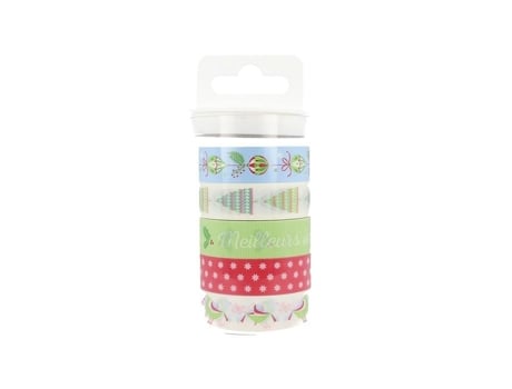 5 masking tapes - Navidad clásica