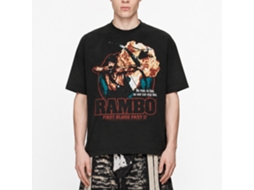 Rockinstone Rambo Movie 1st Blood Part Ii Black Adult T-shirt Size:xl