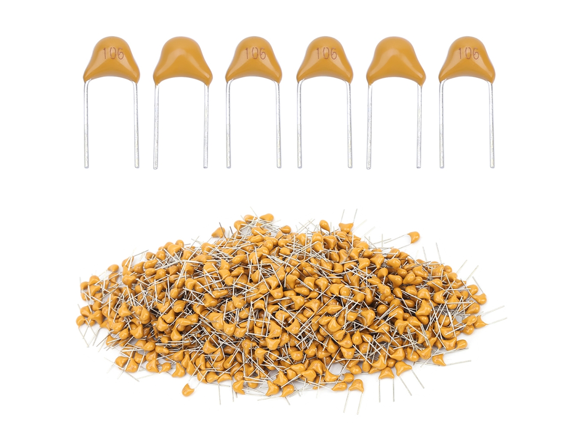 Capacitor Cerâmico Monolítico 10uF 50V 10%, 5.08mm, Aplicação Bypass, Novo | S/MARCA