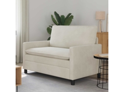 Vidaxl Sofá Creme 126 X 81 X 87,5 Cm Veludo