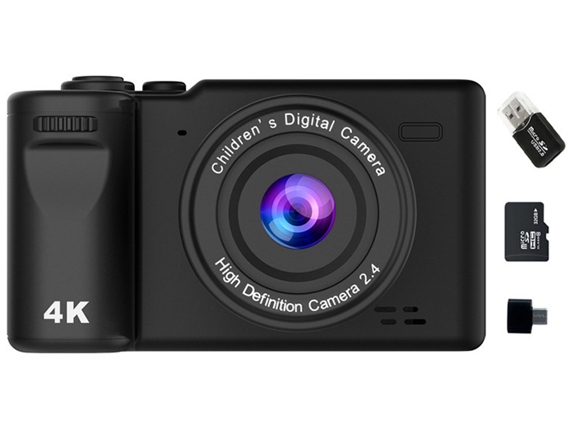 Câmera Digital Ccd de Lente Dupla YUNZII (preta)