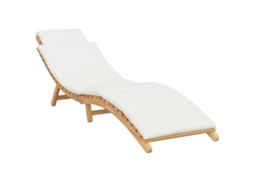 Conjunto 1 Sunlounger Para Exterior Vidaxl Castanho Madeira De Teca Maciça (198 X 55 X 58,5 Cm)