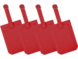 Conjunto de 10 Etiquetas de Bagagem Silicone com Argola BRILVIBERA