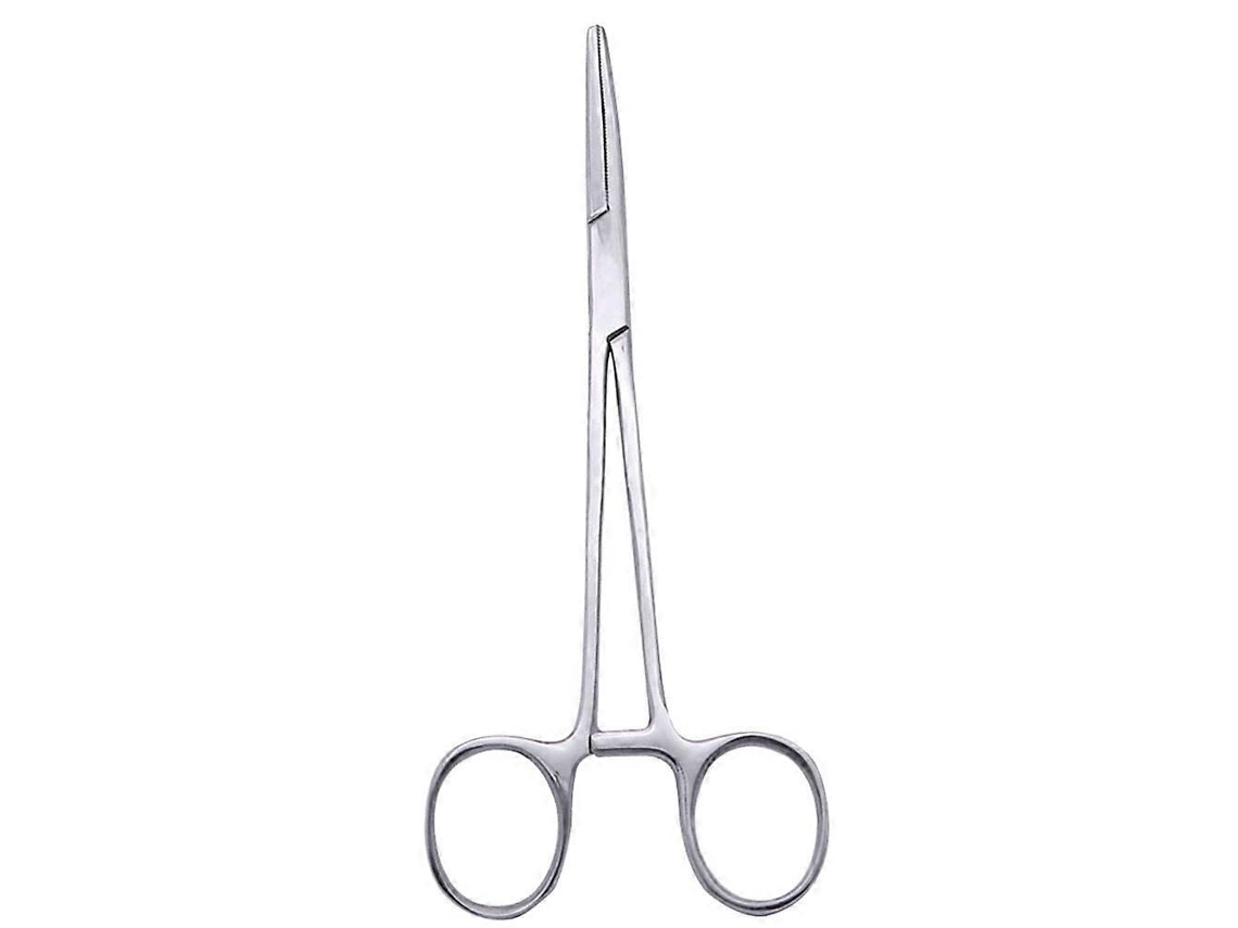 Pinça De Aço Inoxidável Com Algodão, 18cm Reta