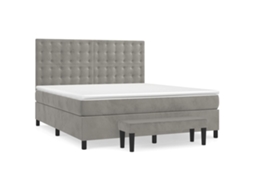 Box Spring Bed, Box Spring Beds Vidaxl Cinzeto Veludo (160 X 200 Cm)