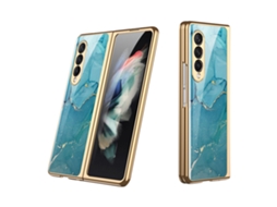 Capa de Telefone EOOCOO (para Samsung Galaxy Z Fold3 Gold lake Blue)