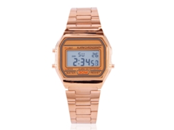 Relógio Digital Masculino Resistente À Água 30m com Retroiluminação Led e Pulseira de Aço Inoxidável