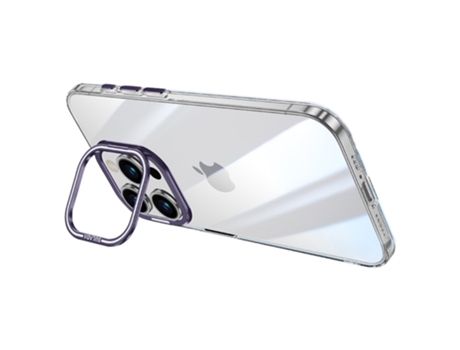Suporte Casa Para Iphone 13 Pro Max Sulada Pele Sintética Roxo