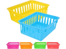Conjunto De 6 Cestos Plásticos Coloridos De Grande Capacidade Para Lápis, Com Armazenamento Aberto P Gokoco