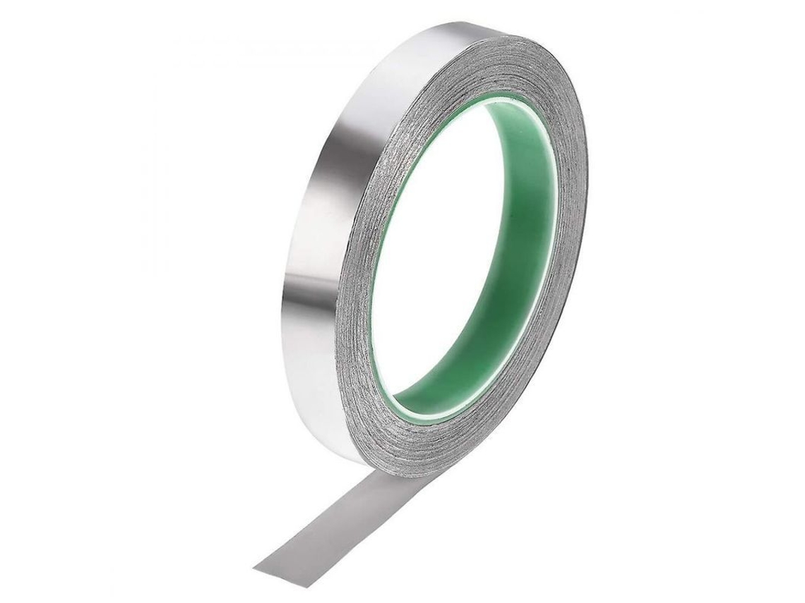 Cinta de Alumínio de 15mm Resistente a Altas Temperaturas para HVAC, Selagem e Reparação de Dutos, 20m, Prata S/MARCA