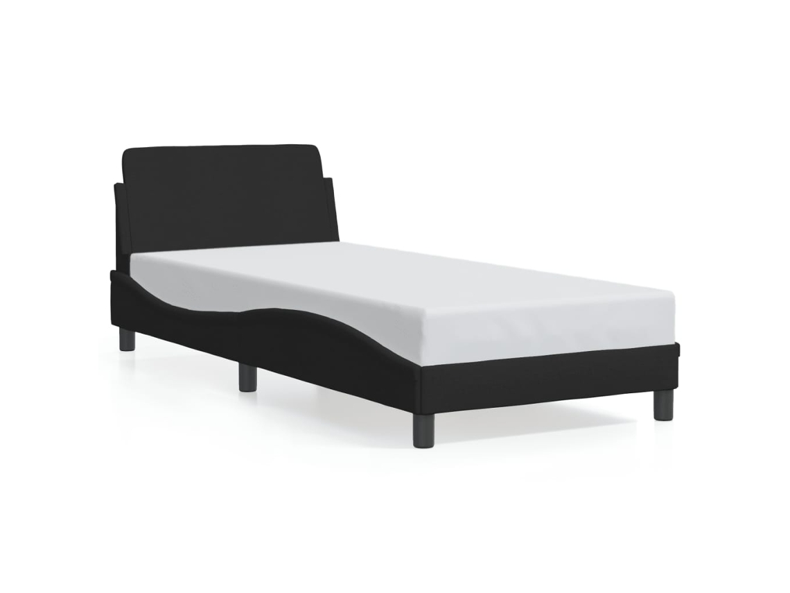 Bed Frame, Bed Frames Vidaxl Preto Tecido (90 X 190 Cm)