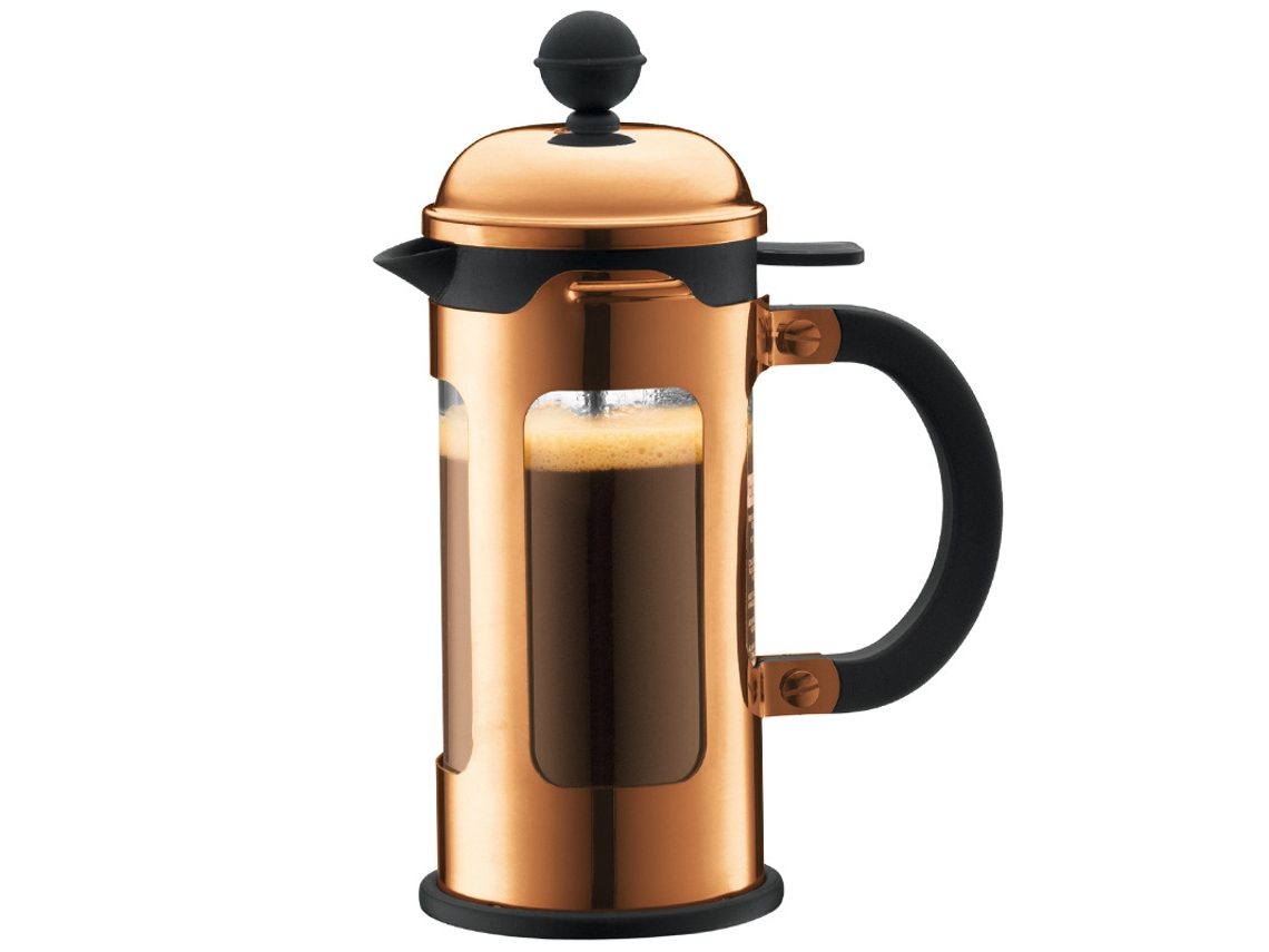 Cafeteira Francesa (quênia) - 1 L / 8 Xícaras Vidro Resistente Ao Calor E Aço Inoxidável Pode Ser Lavada Na Lava-louças