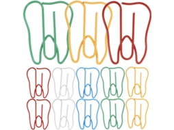 Clips de papel Shineofi, 100 unidades, Cor Sortida, Ideal para organizar documentos e anotações, Formato serrilhado, Resistente e