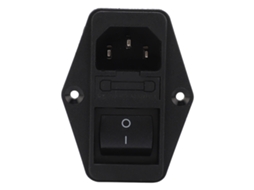Conmutador Rocker, Tomacorriente AC 115v 250v, Módulo, Entrada IEC, com Fusível
