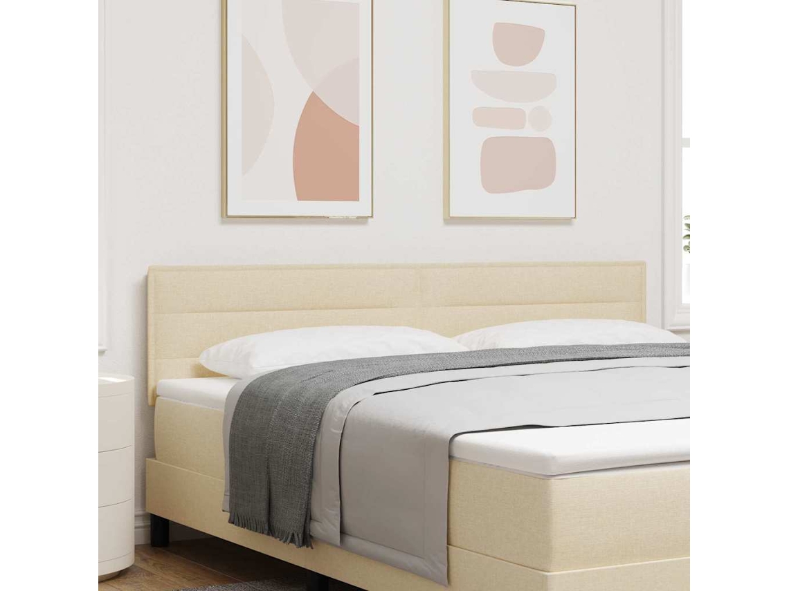 Vidaxl Cabeceira Creme Tecido