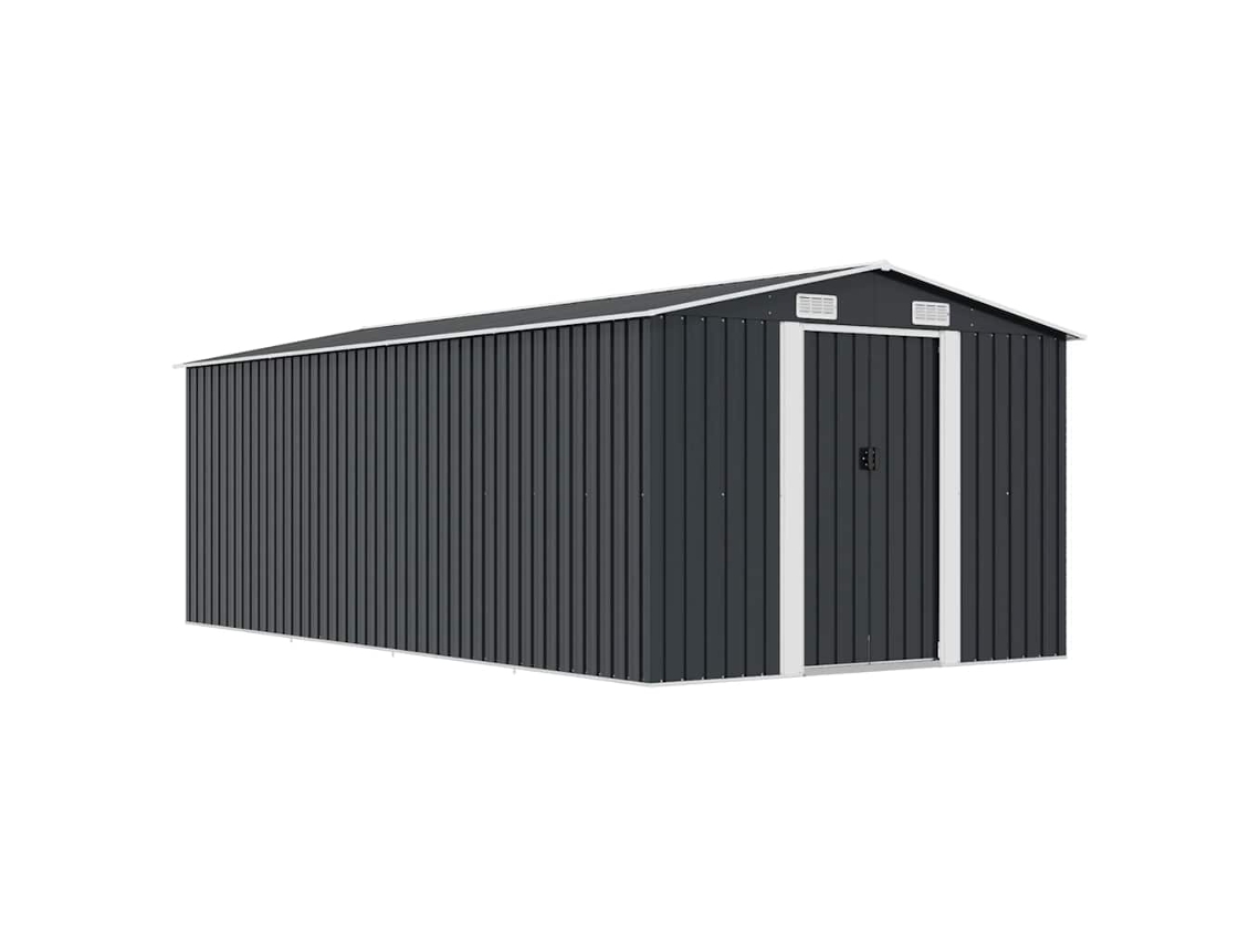 Vidaxl Abrigo De Jardim 257x489x181 Cm Metal Antracite