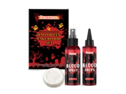Conjunto Halloween 3 Peças Sangue Falso