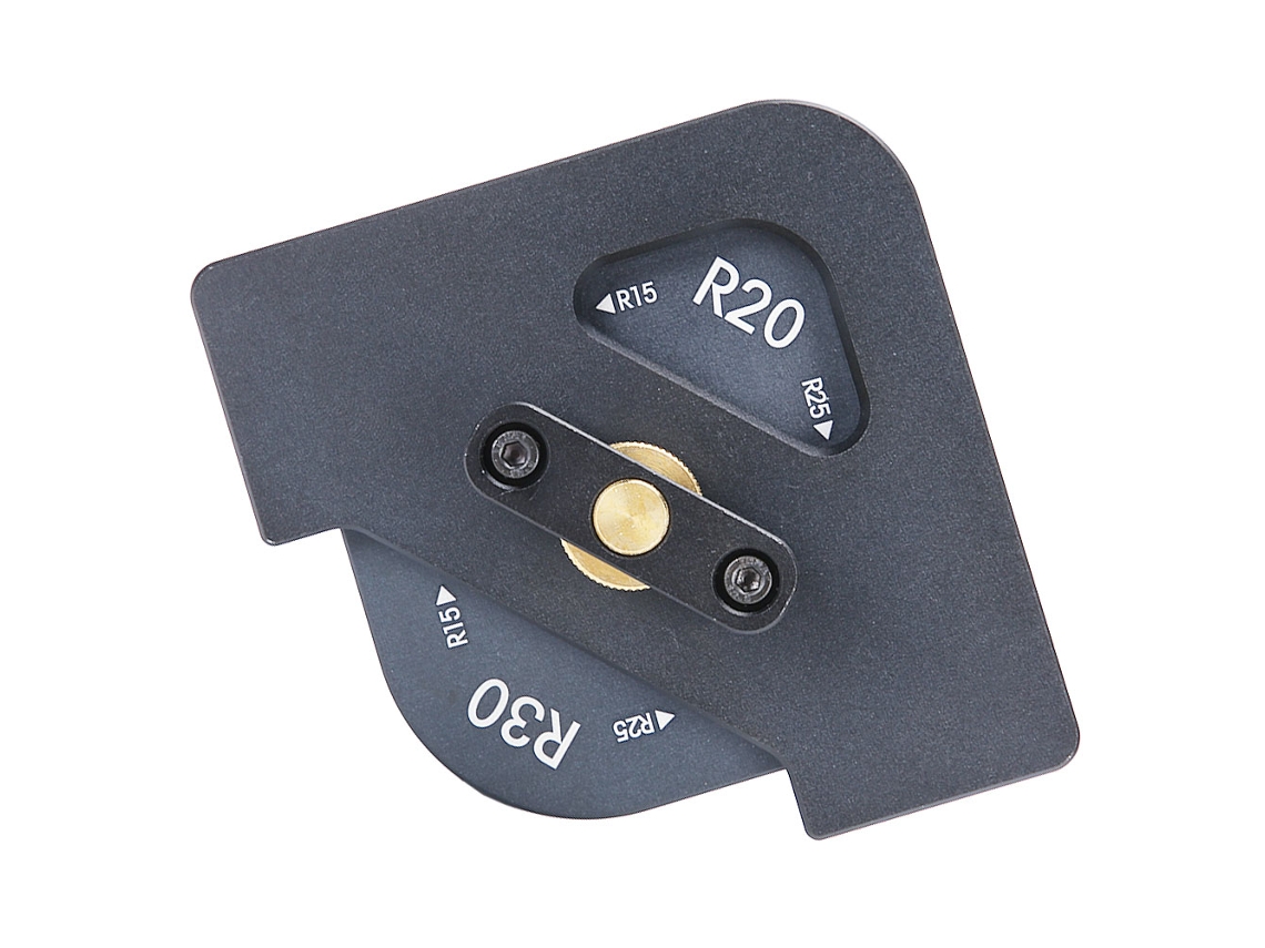 Placa de canto para tupia R15-20-25-30 para gravação a laser em alumínio e latão, ferramenta para marcenaria.