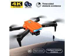 Drone de Controle Remoto com Câmera 4K Câmera Dupla Duração Da Bateria: 15 Min Laranja