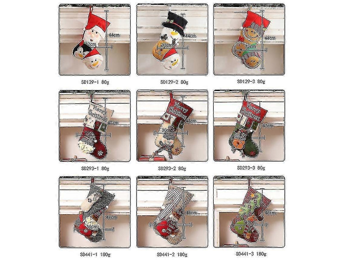 Meias De Natal, Sacolas De Presente, Decorações De Natal, Sacolas De Presente Infantil, Sacolas De Doces, Decorações Olysi Shop
