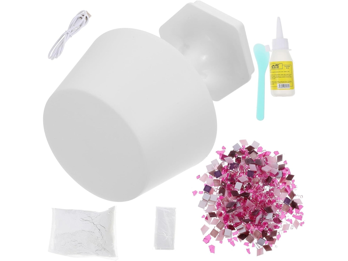 Kit De Luminária De Mesa Faça Você Mesmo Para Meninos E Meninas, Luminária De Mesa Mosaico Roxa