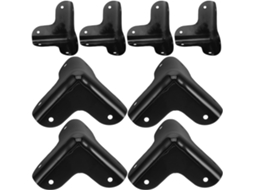 8-protetores De Canto Metal Preto Para Bolsas E Carteiras, Bordas Arredondadas Resistentes E Alta Durabilidade Para