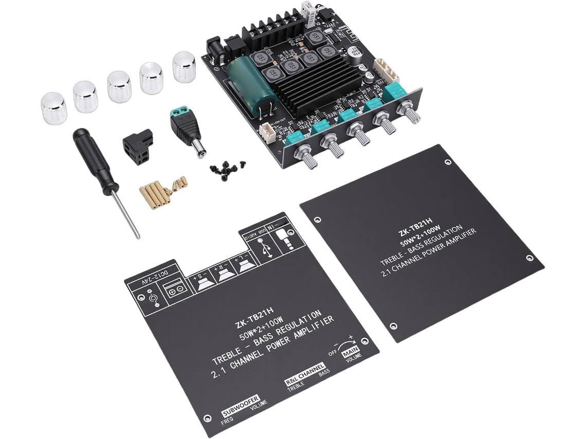 Módulo Amplificador Bluetooth De 2.1 Canais, Placa Amplificadora