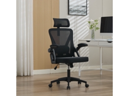 Cadeira De Escritório Ergonômica Mesh, Encosto Alto, Apoio De Cabeça E Lombar Ajustáveis Para Casa E Escritório