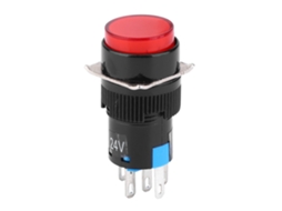 Botão Circular Com Luz 24v Laxiscreed Para Controle De Equipamentos Automáticos