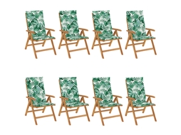 Reclining Folding Chair, Reclining Folding Chairs Vidaxl Marrom Madeira (120 X 50 X 3 Cm)