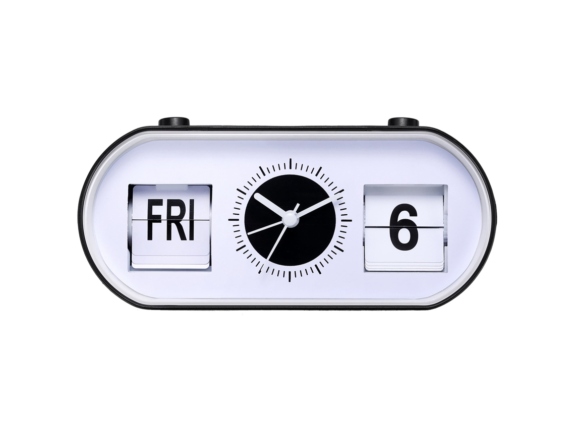 Reloj Despertador Manual Flip Silencioso Simple Moderno Con Función De Calendario Para Hogar Decoración Escritorio