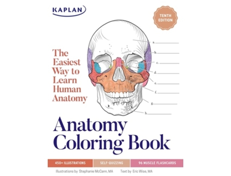Livro Anatomy Coloring Book with 450 Realistic Medical Illustrations with Quizzes for Each de Stephanie Mccann e Eric Wise (Inglês)