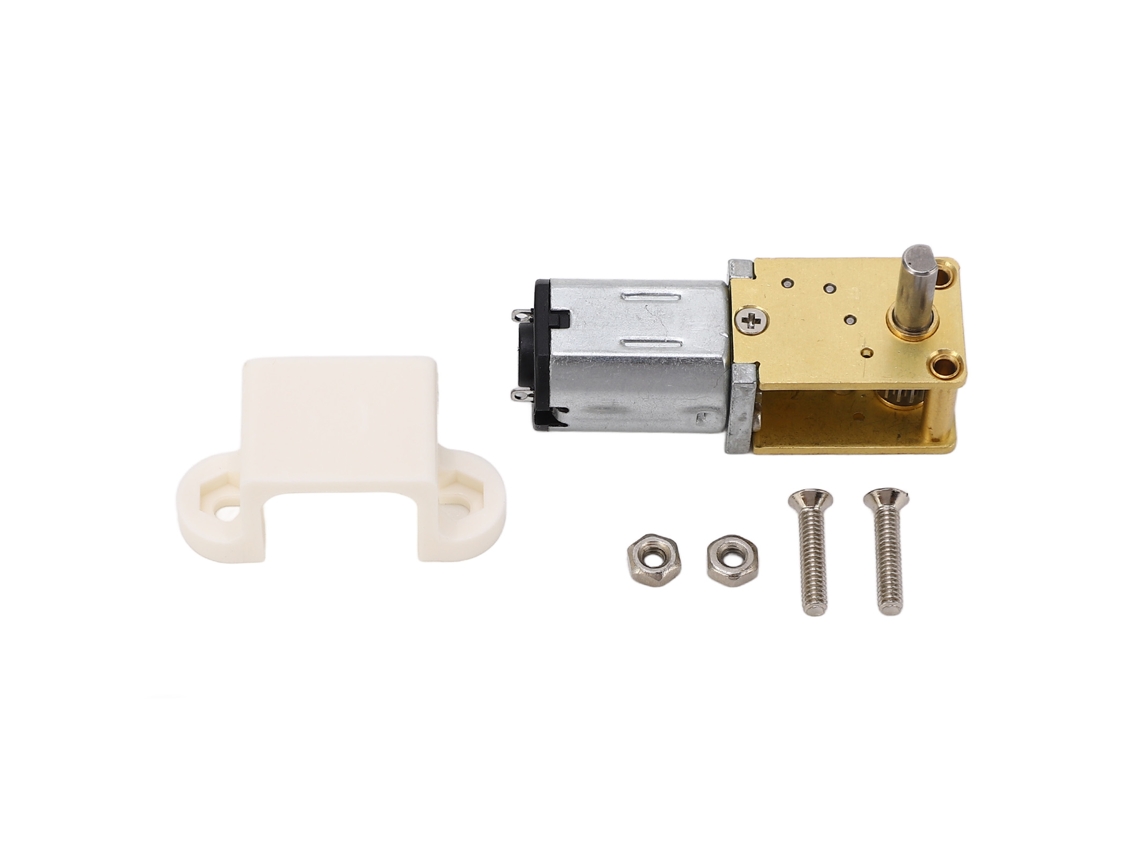 Motor Redutor Turbo Worm Micro Cc12v 136rpm Com Base Fixa Engrenagens De Metal