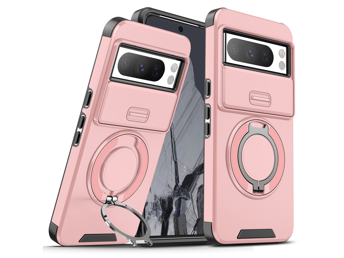 Capa Protetora Para Google Pixel 11 Com Suporte Deslizante Para Janela (rosa)
