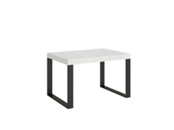 Mesa Extensível 120/380x90 Cm Tecno Branco Freixo Pés Antracite Itamoby