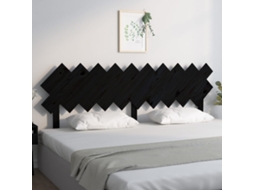 Vidaxl Cabeceira De Cama 196x3x80,5 Cm Pinho Maciço Preto