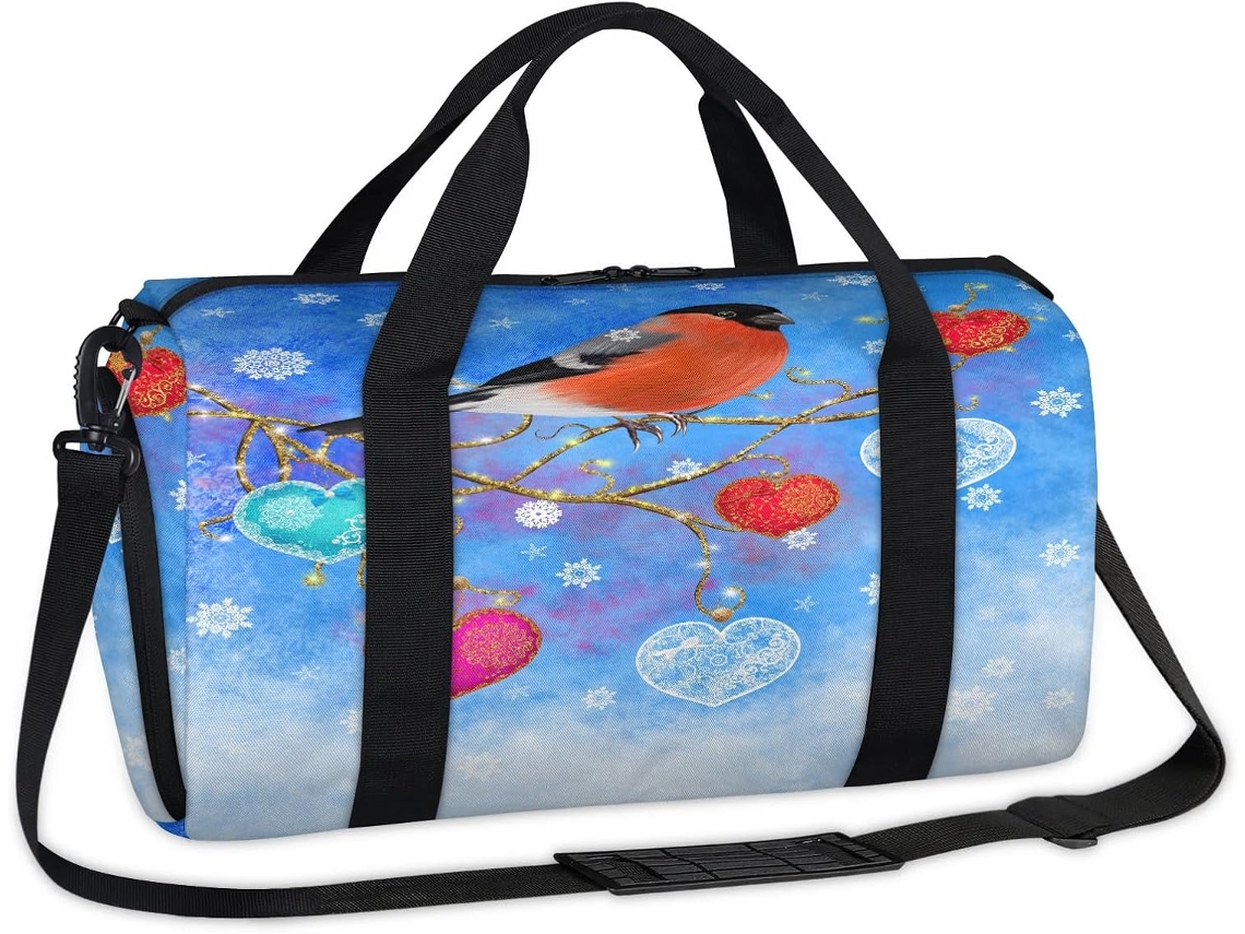 Bolsa Natal Pássaro 45x21x23cm Tecido Poliést. S/MARCA
