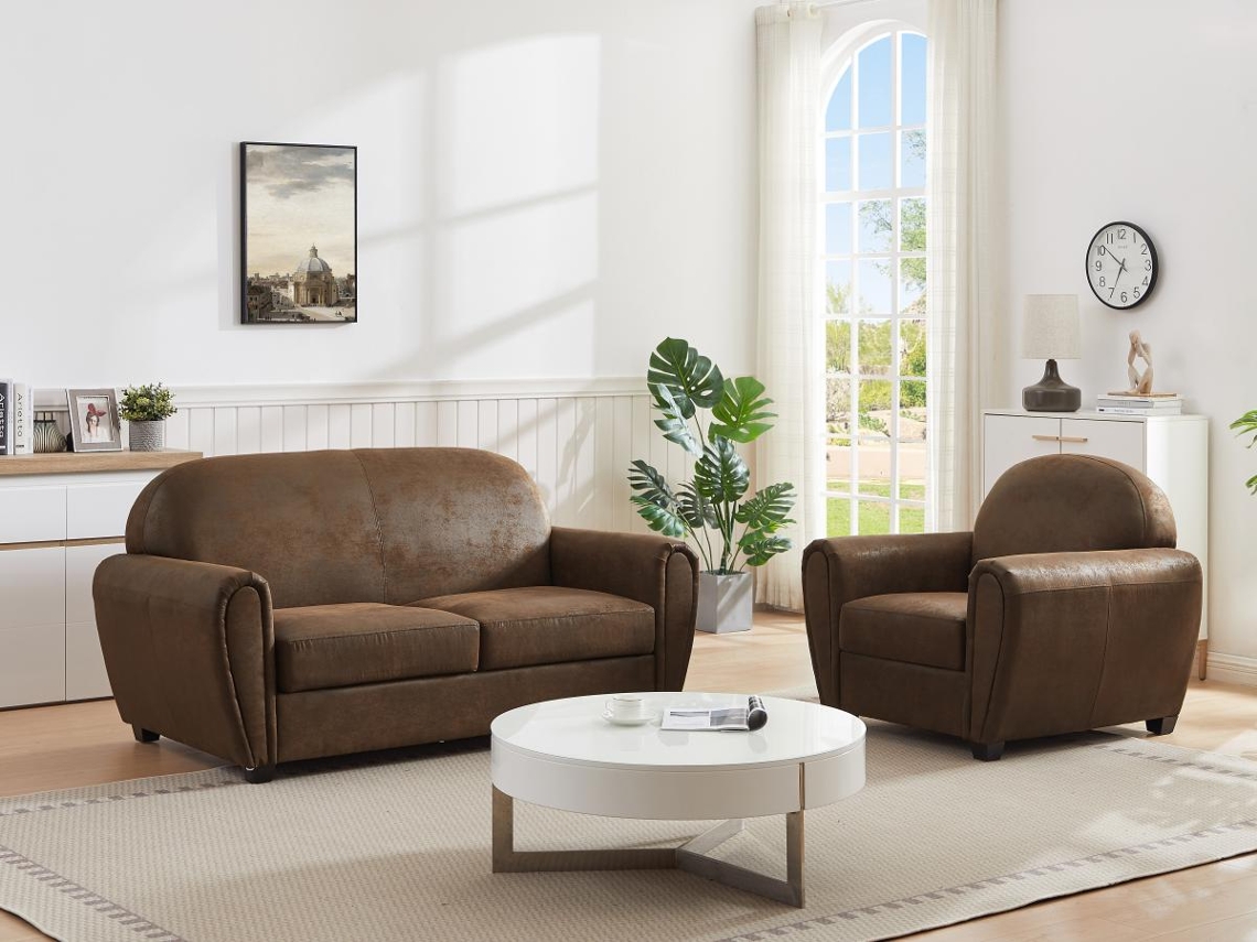 Conjunto Sofá e Poltrona Fixo Victory VENTE-UNIQUE.PT 89 x 170 x 91 (89 x 170 x 91 cm)