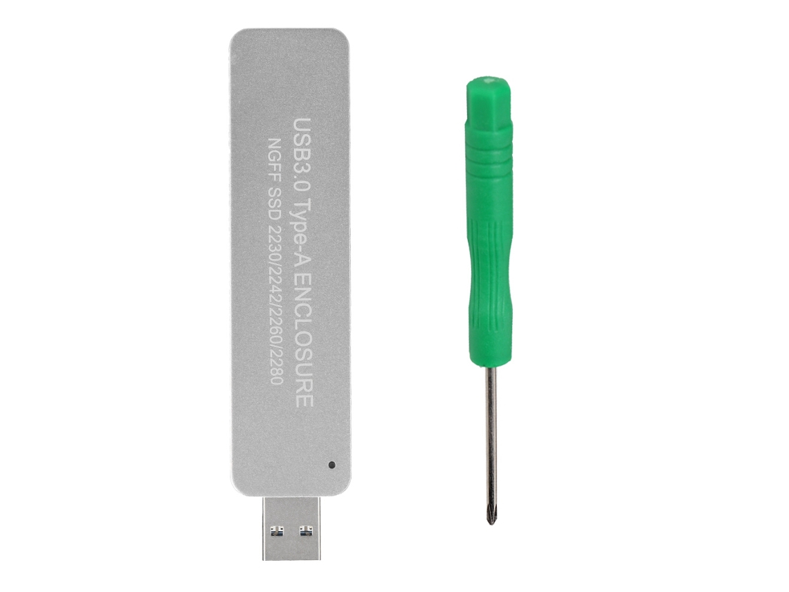 Enclosure Portátil Usb3.0 Externo M.2 Ngff Ssd Asm1153e Prata