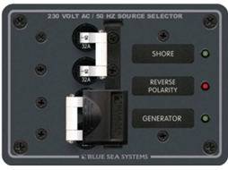Painel BLUE SEA Ac Toggle Source Selector 230V/32A Preto