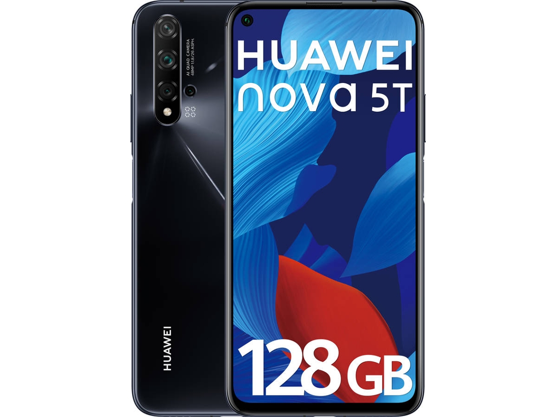 Smartphone HUAWEI Nova 5T (6.26'' - 6 GB - 128 GB - Preto)